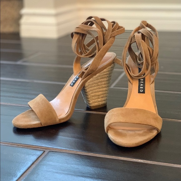 COPY - Veronica Beard Remy Kid Suede espadrilles, in maple color, size 35 - Picture 2 of 4